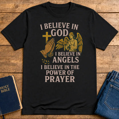 Faith in Prayer T-Shirt - Black