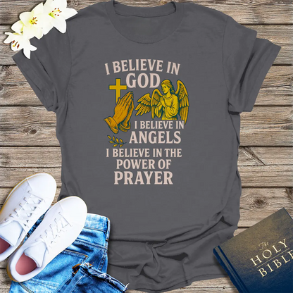 Faith in Prayer T-Shirt - Charcoal