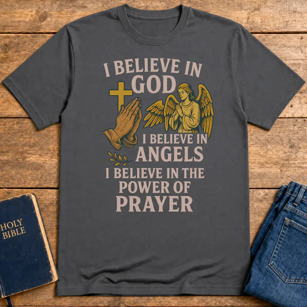 Faith in Prayer T-Shirt - Charcoal