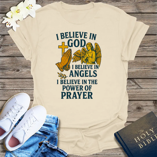 Faith in Prayer T-Shirt - Natural