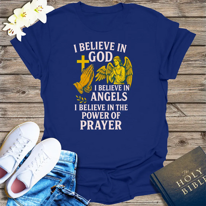 Faith in Prayer T-Shirt - Navy