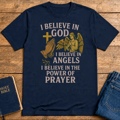 Faith in Prayer T-Shirt - Navy