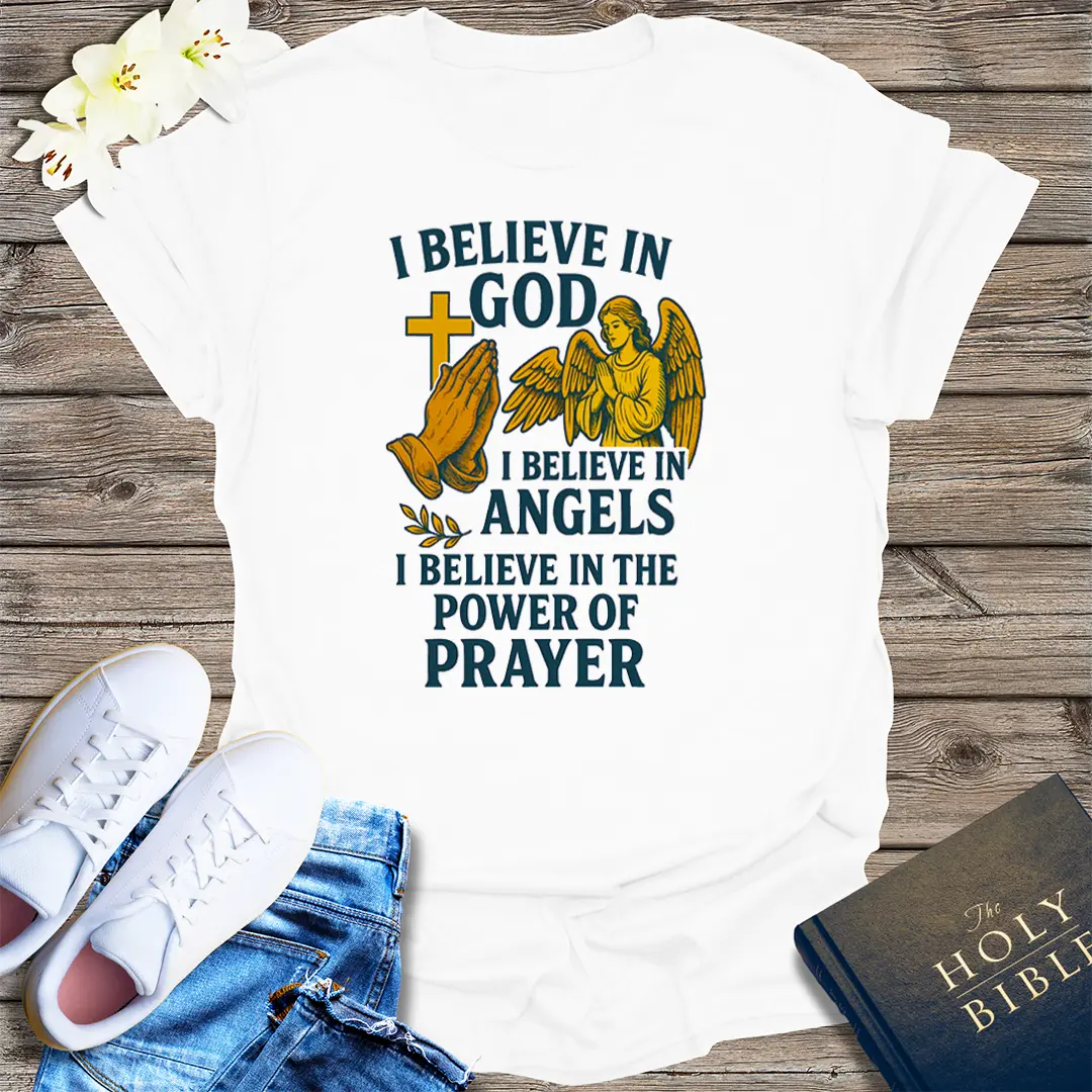 Faith in Prayer T-Shirt - White