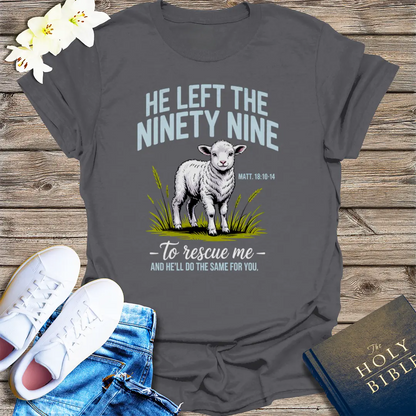 He Left the Ninety-Nine T-Shirt - Charcoal