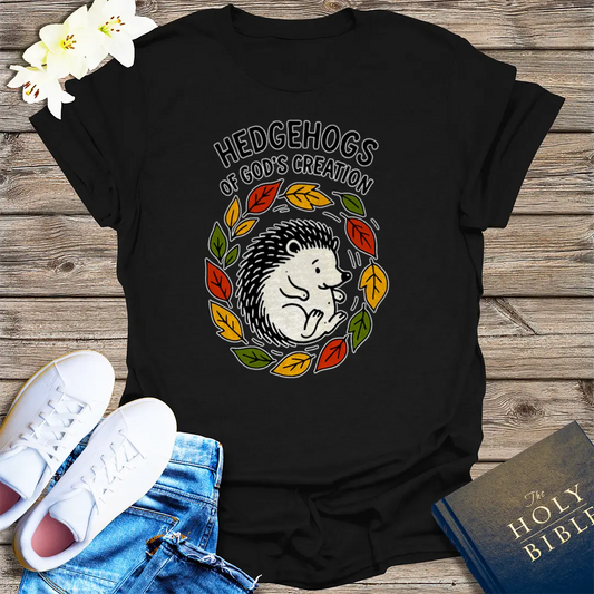 Hedgehogs of God's Creation T-Shirt - Black