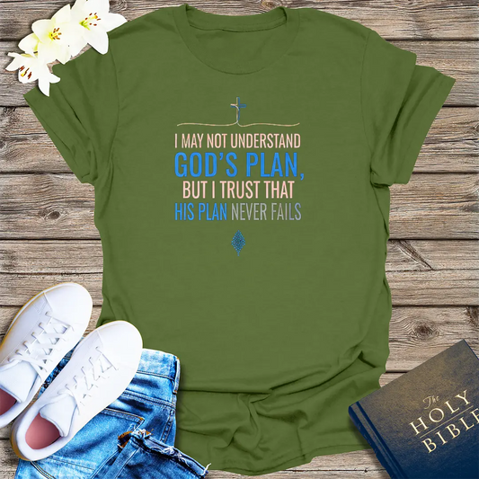 God's Perfect Plan T-Shirt - Military Green