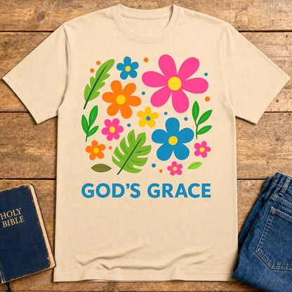 God's Grace Bloom T-Shirt - Natural