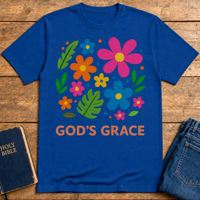 God's Grace Bloom T-Shirt - Royal