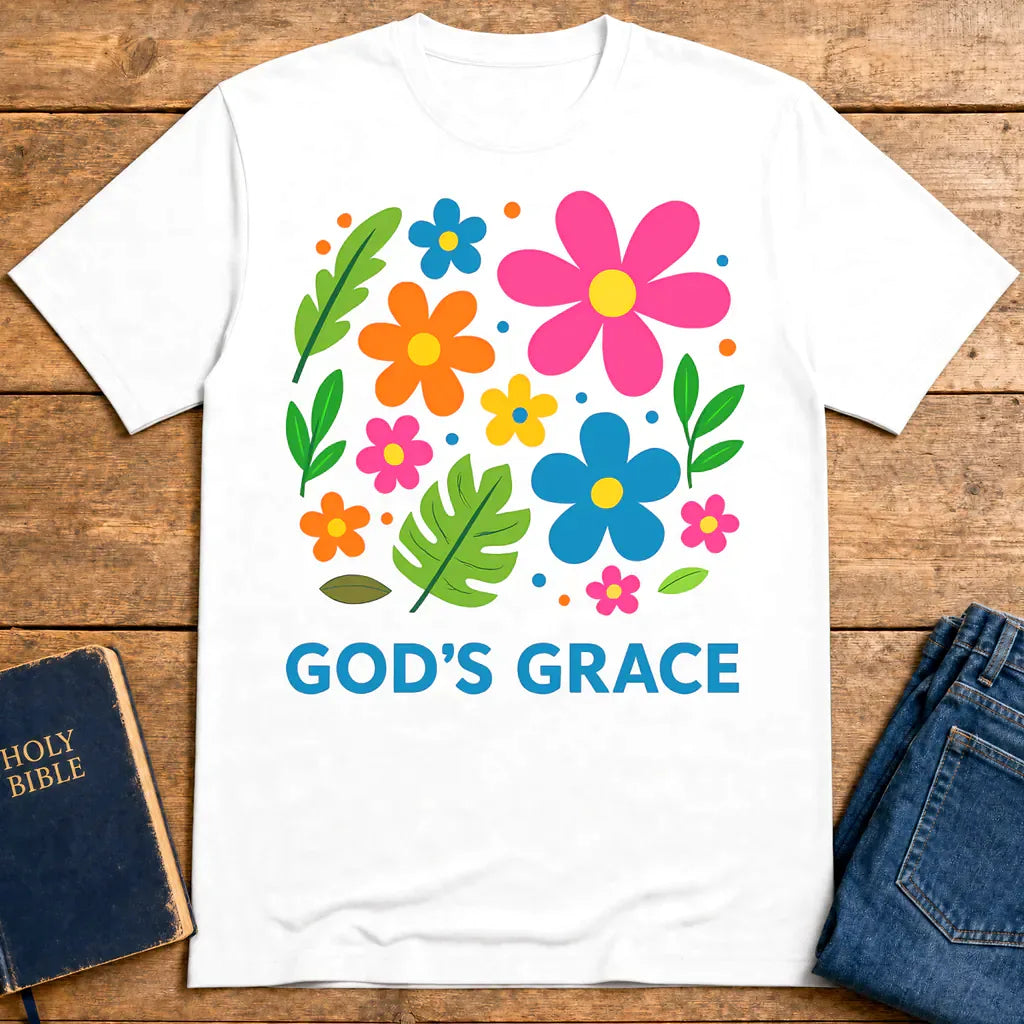 God's Grace Bloom T-Shirt - White