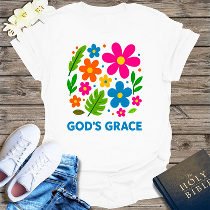 God's Grace Bloom T-Shirt - White