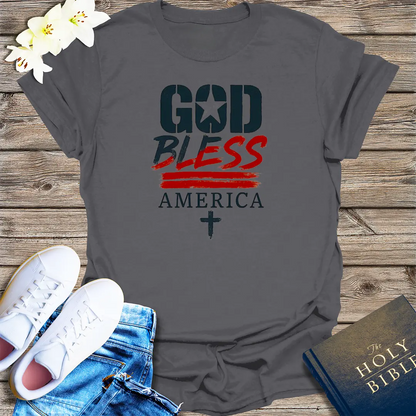 God Bless America T-Shirt - Charcoal
