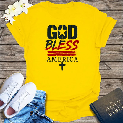 God Bless America T-Shirt - Daisy