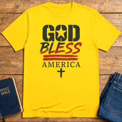 God Bless America T-Shirt - Daisy