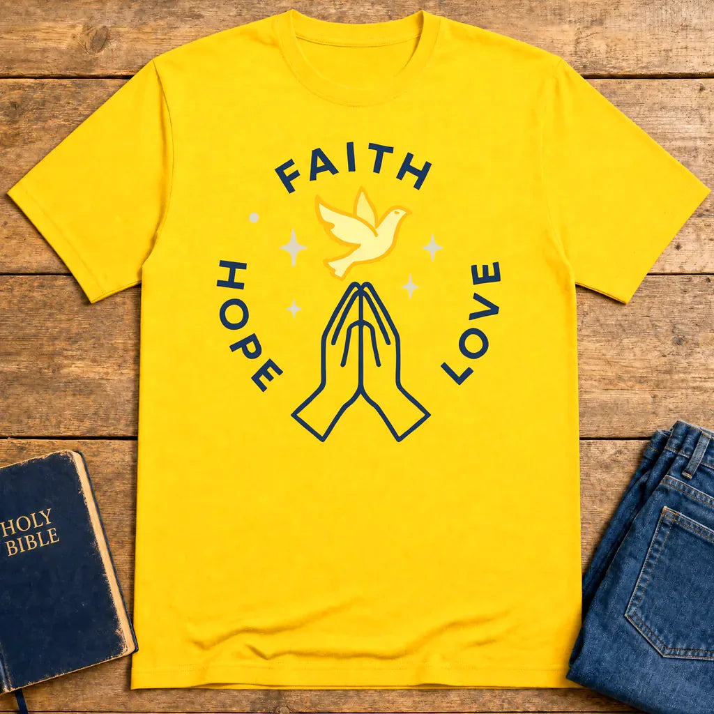 Faith Hope Love T-Shirt - Daisy