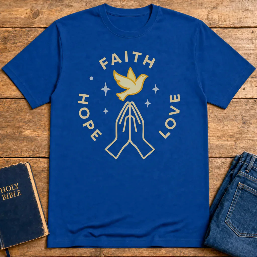 Faith Hope Love T-Shirt - Royal