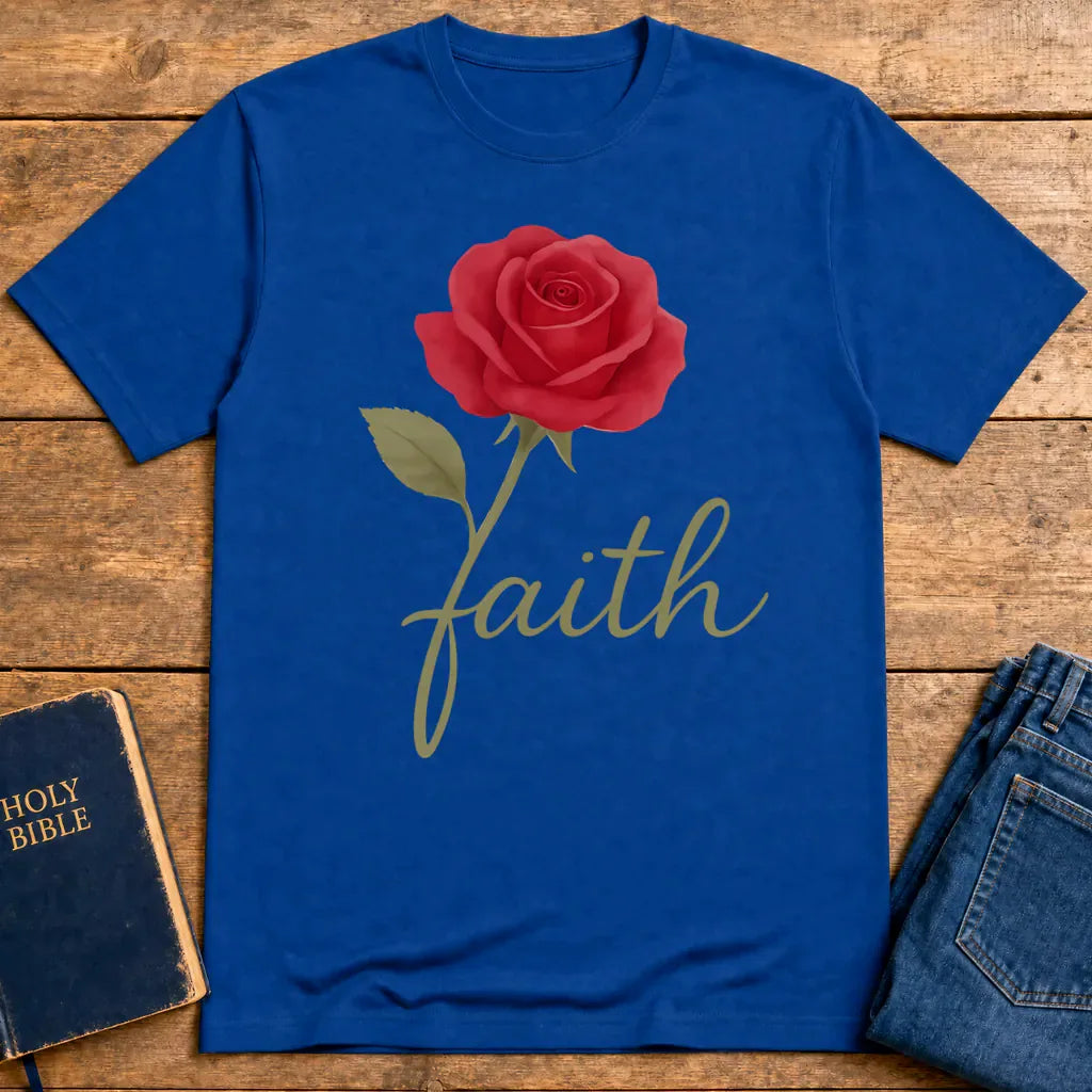 Rose of Faith T-Shirt - Royal