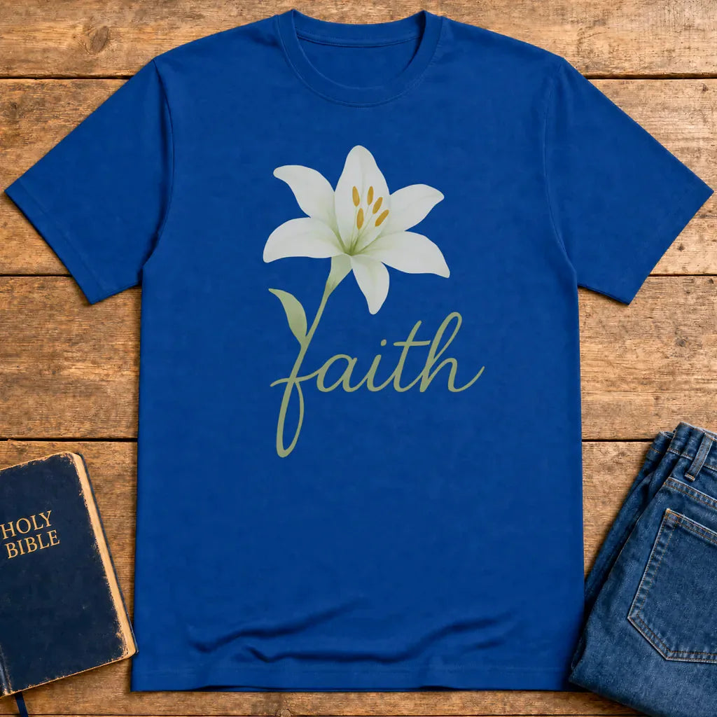 Floral Faith Bloom T-Shirt - Royal