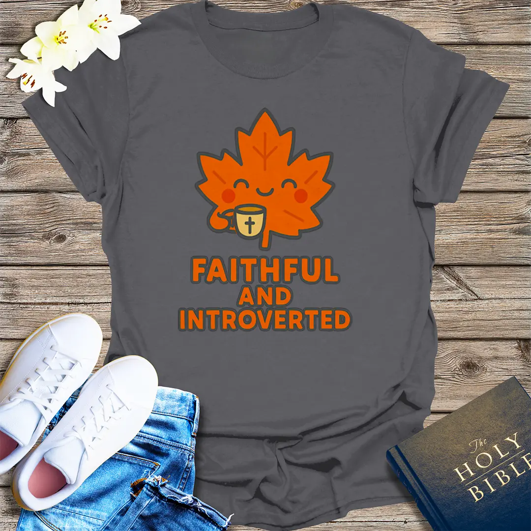 Faithful and Introverted T-Shirt - Charcoal