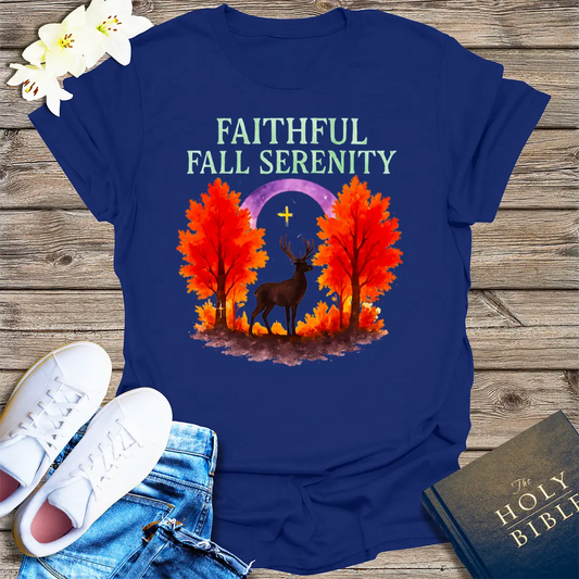 Faithful Fall Serenity T-Shirt - Navy