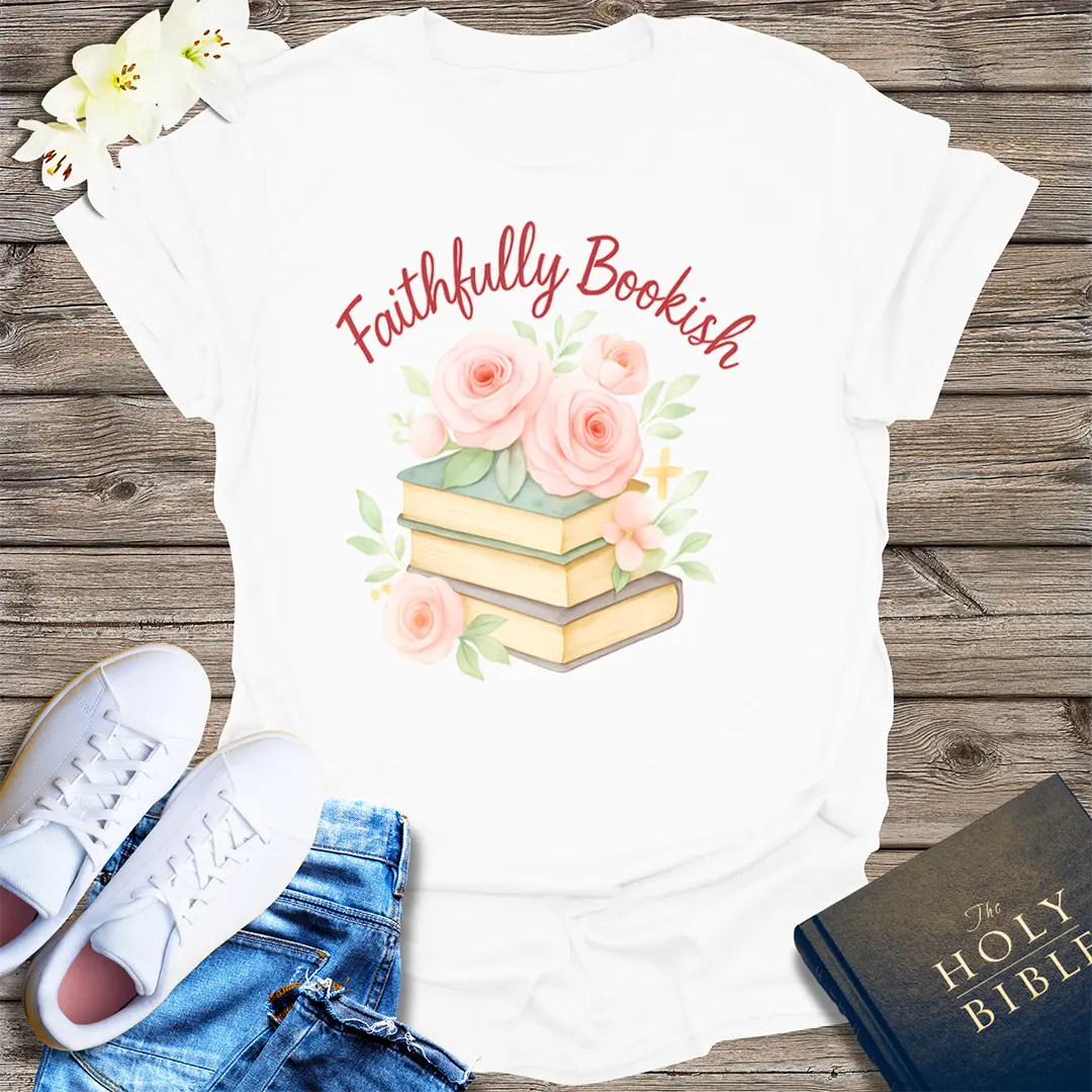 Faithfully Bookish T-Shirt - White