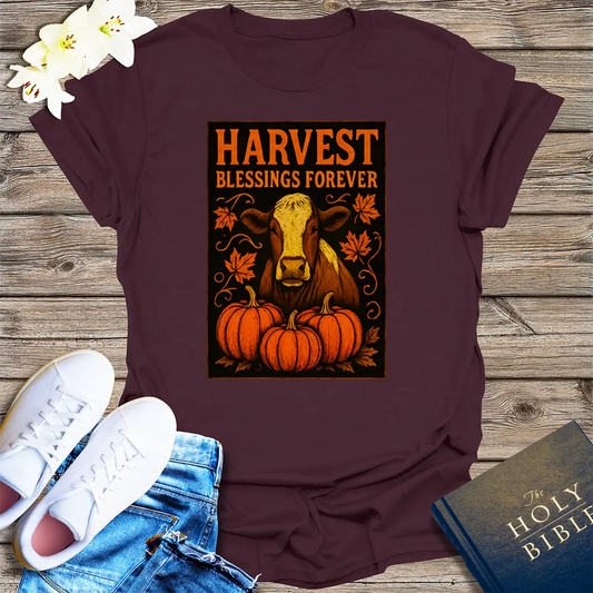 Harvest Blessings Forever T-Shirt - Dark Chocolate