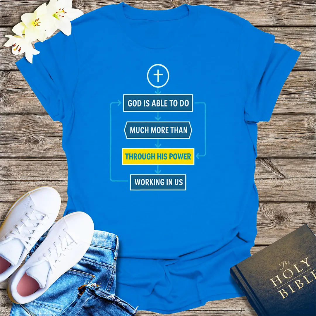 God Is Able Flowchart T-Shirt - Royal