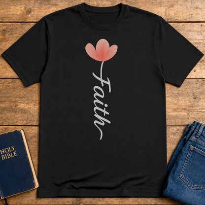 Faith Blossom T-Shirt - Black
