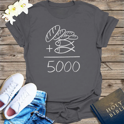 Loaves and Fishes Miracle T-Shirt - Charcoal
