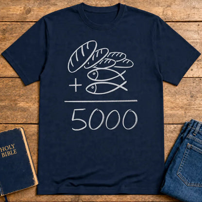 Loaves and Fishes Miracle T-Shirt - Navy