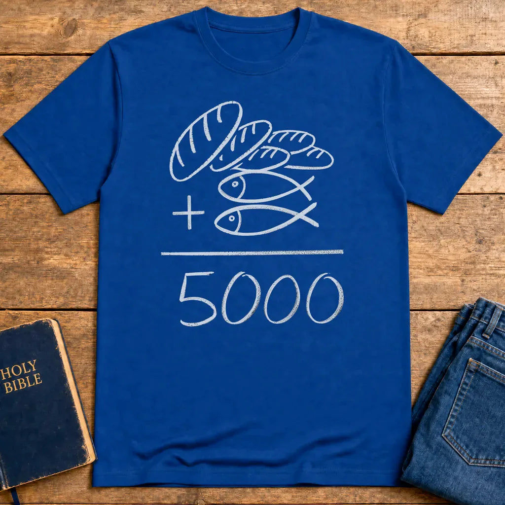 Loaves and Fishes Miracle T-Shirt - Royal