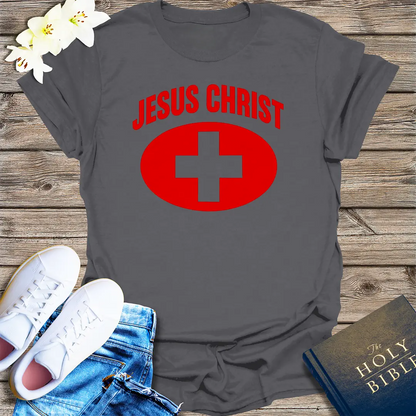 Jesus Christ Heals T-Shirt - Charcoal