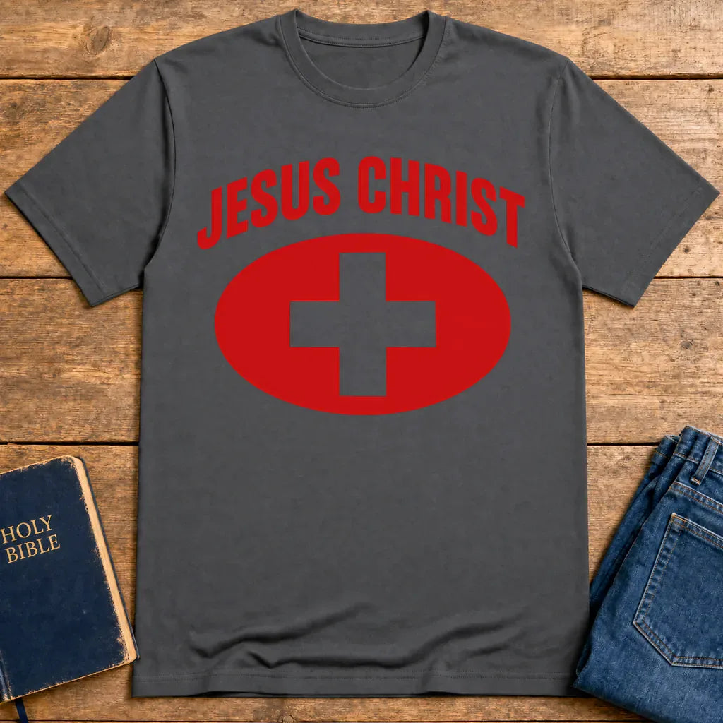 Jesus Christ Heals T-Shirt - Charcoal