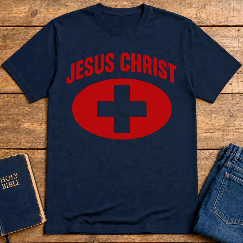 Jesus Christ Heals T-Shirt - Navy