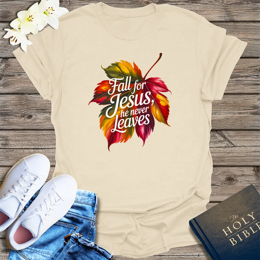 Fall for Jesus T-Shirt - Natural