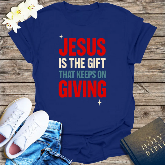 Jesus Keeps On Giving T-Shirt - Navy