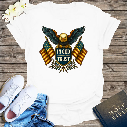In God We Trust Eagle T-Shirt - White
