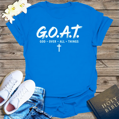G.O.A.T. God Over All Things T-Shirt - Royal
