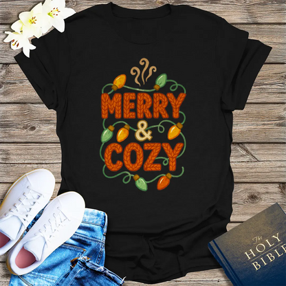 Merry & Cozy T-Shirt - Black