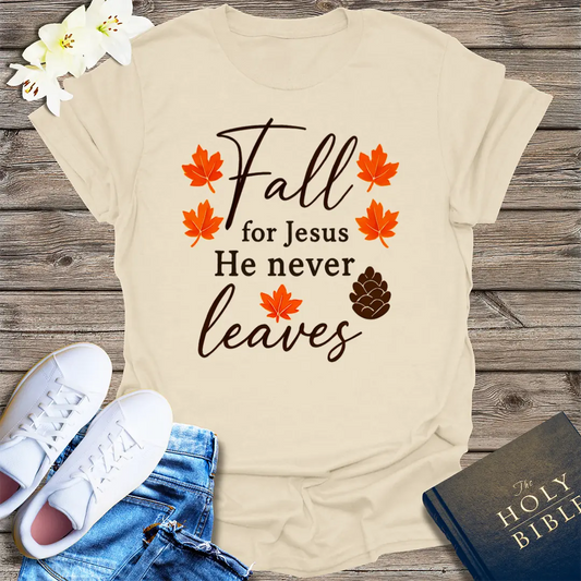 Fall for Jesus T-Shirt - Natural