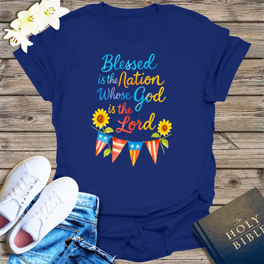 Blessed Nation T-Shirt - Navy