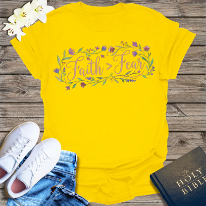 Faith Over Fear T-Shirt - Daisy