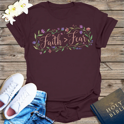 Faith Over Fear T-Shirt - Dark Chocolate