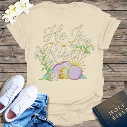 He Is Risen T-Shirt - Natural