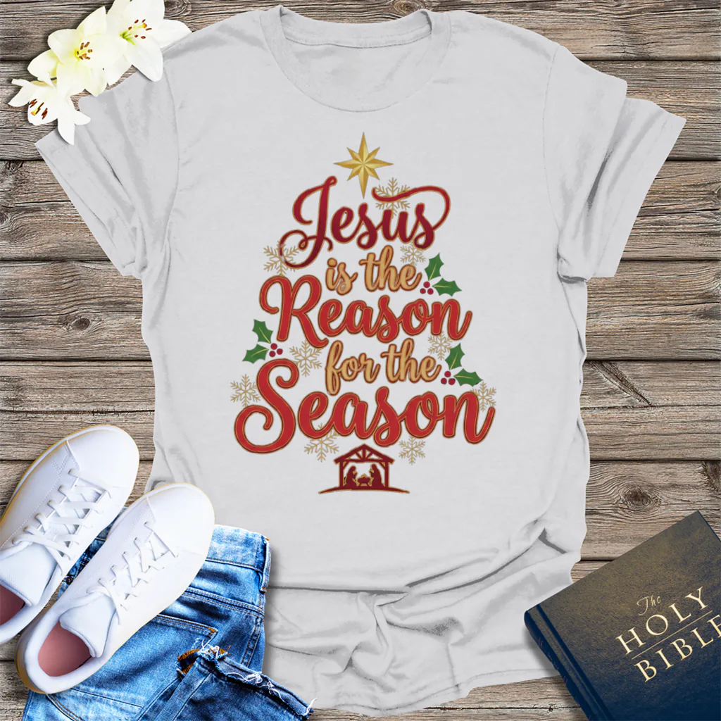 Jesus Is the Reason T-Shirt - Ice Grey