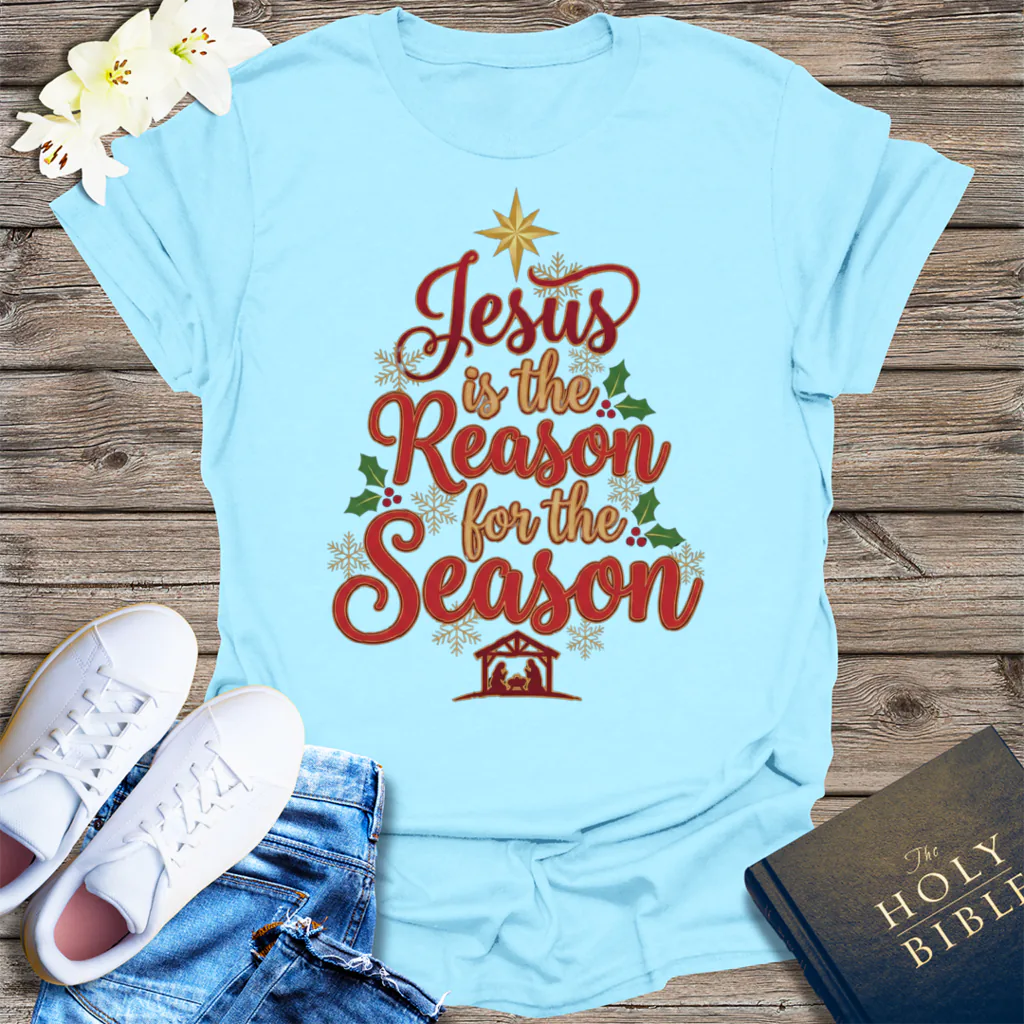 Jesus Is the Reason T-Shirt - Light Blue
