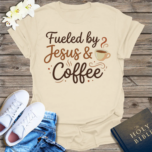 Fueled by Jesus & Coffee T-Shirt - Natural