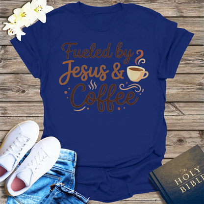 Fueled by Jesus & Coffee T-Shirt - Navy