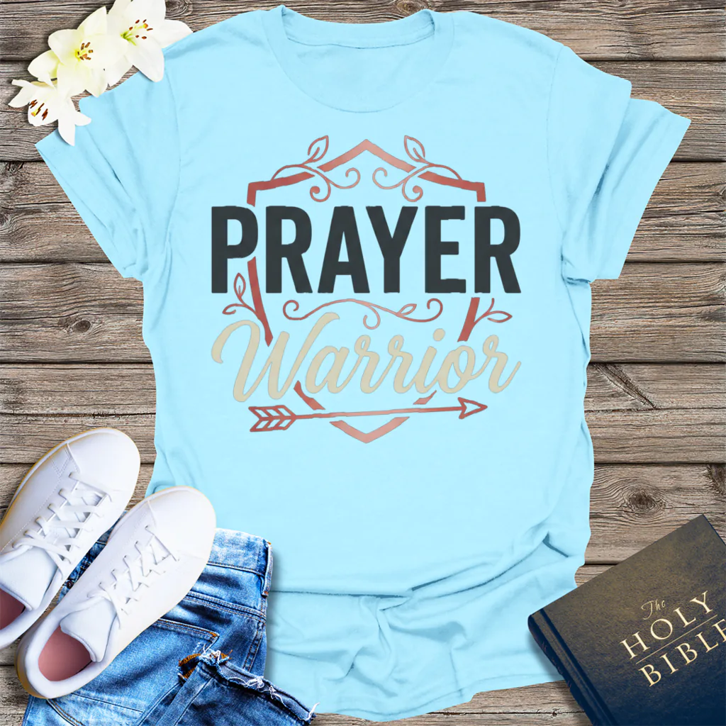 Prayer Warrior T-Shirt - Light Blue