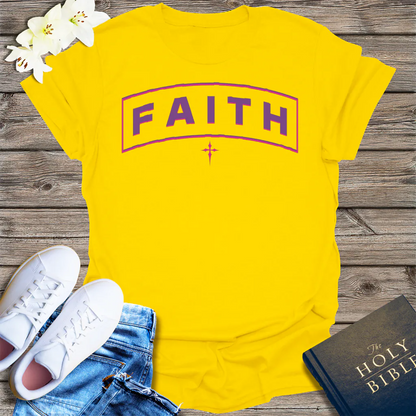 Bold FAITH Arch T-Shirt - Daisy
