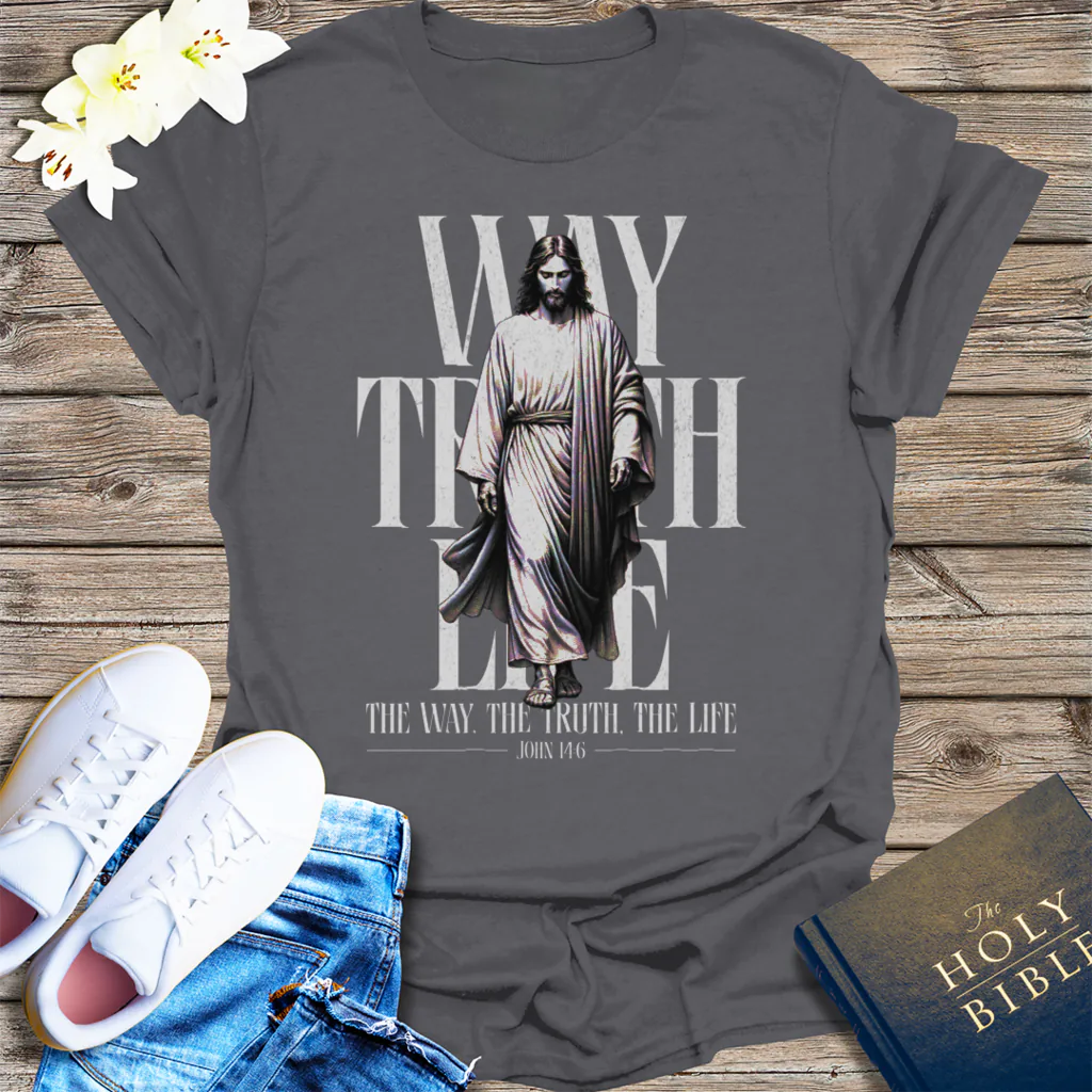 Walk With Grace T-Shirt - Charcoal